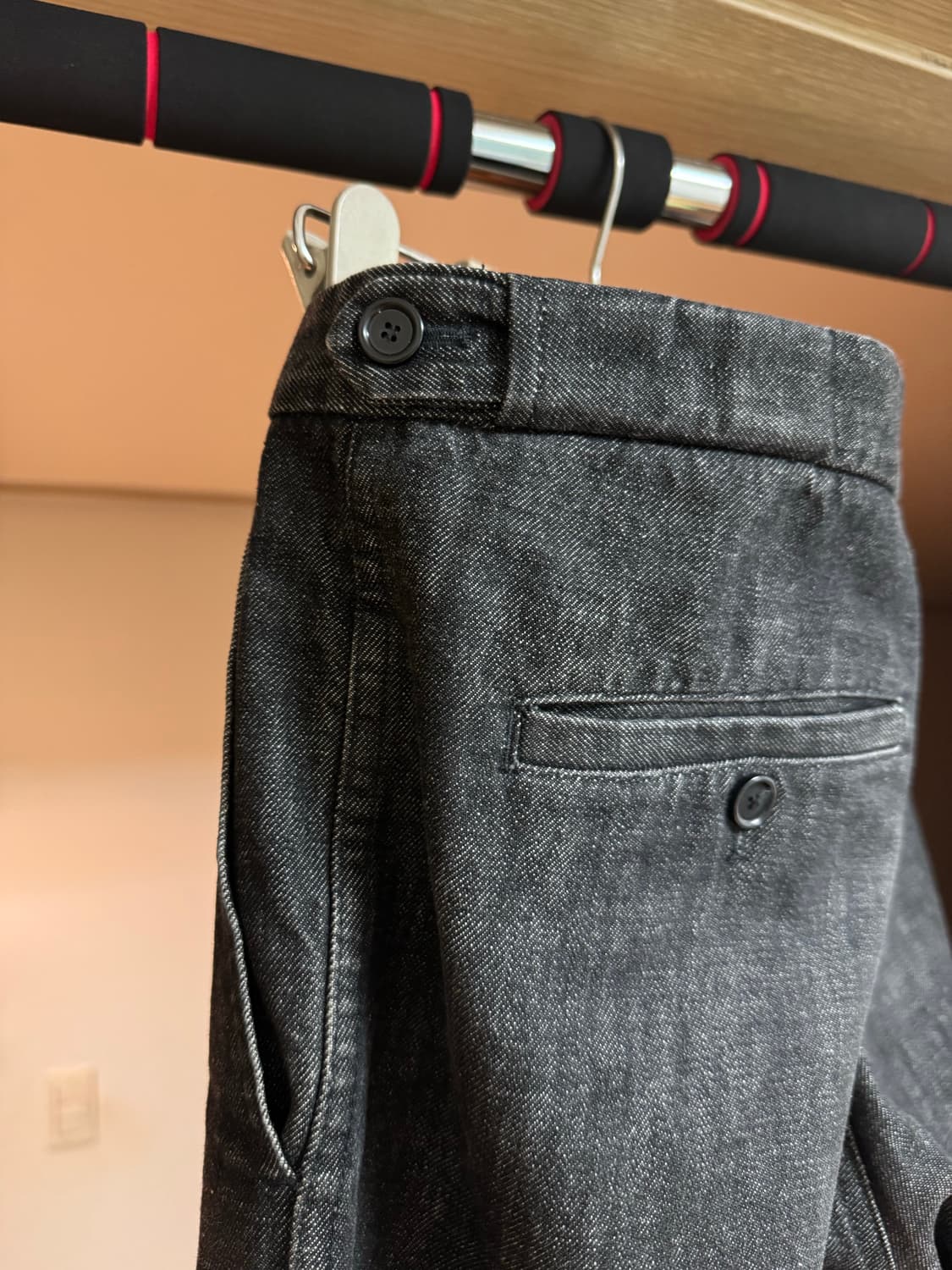 꼼데 셔츠 라인/블랙 데님 트라우져  상품이미지3