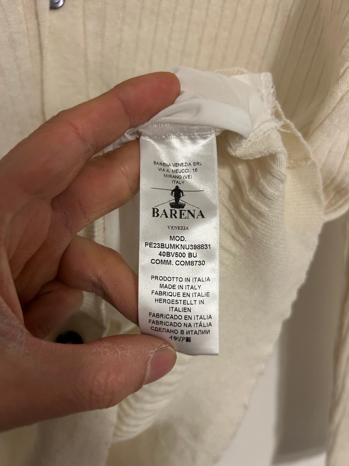 바레나 베네치아 린넨 코튼 아이보리 가디건 상품이미지4