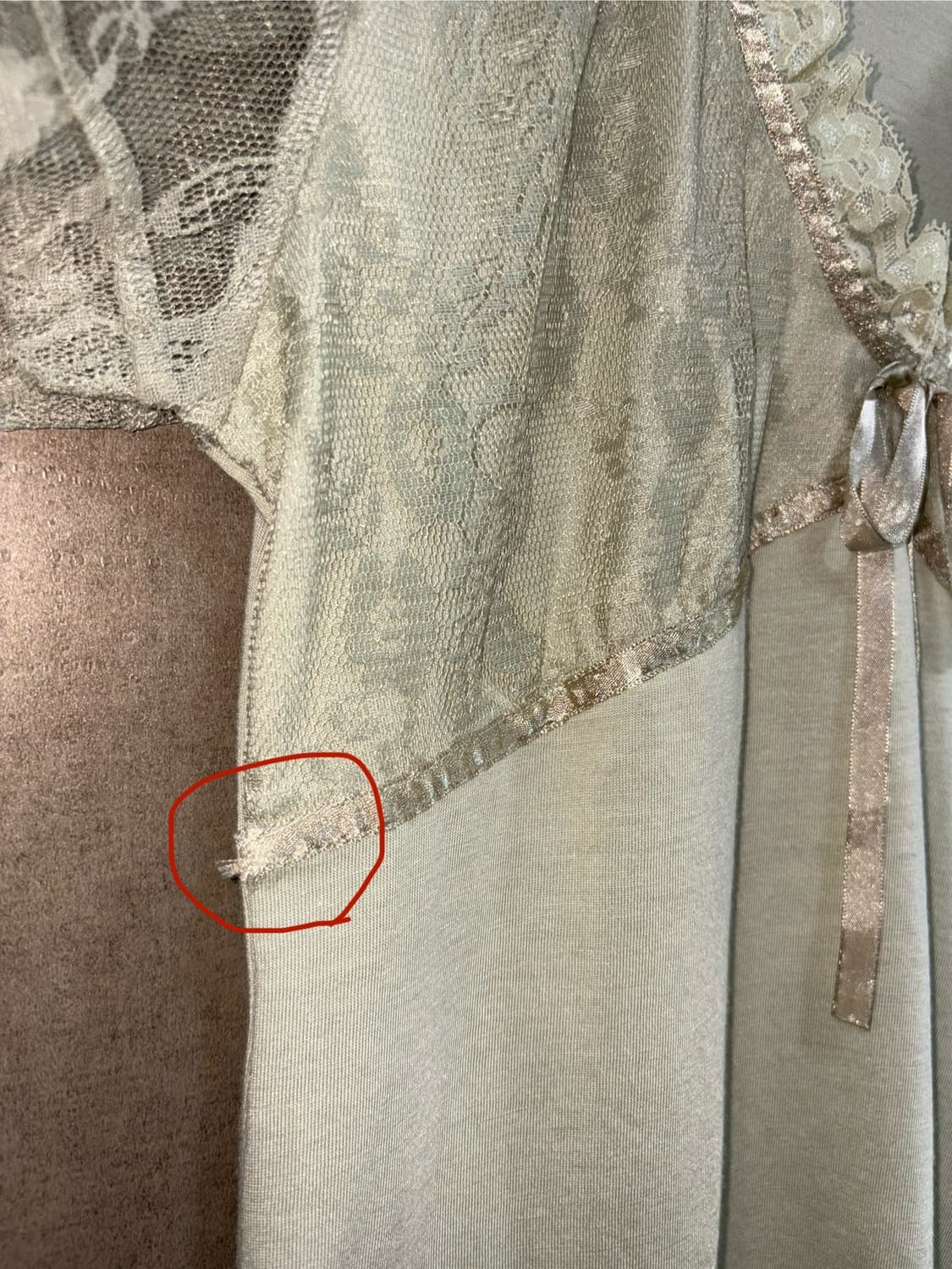 카키 레이스 블라우스 상품이미지8
