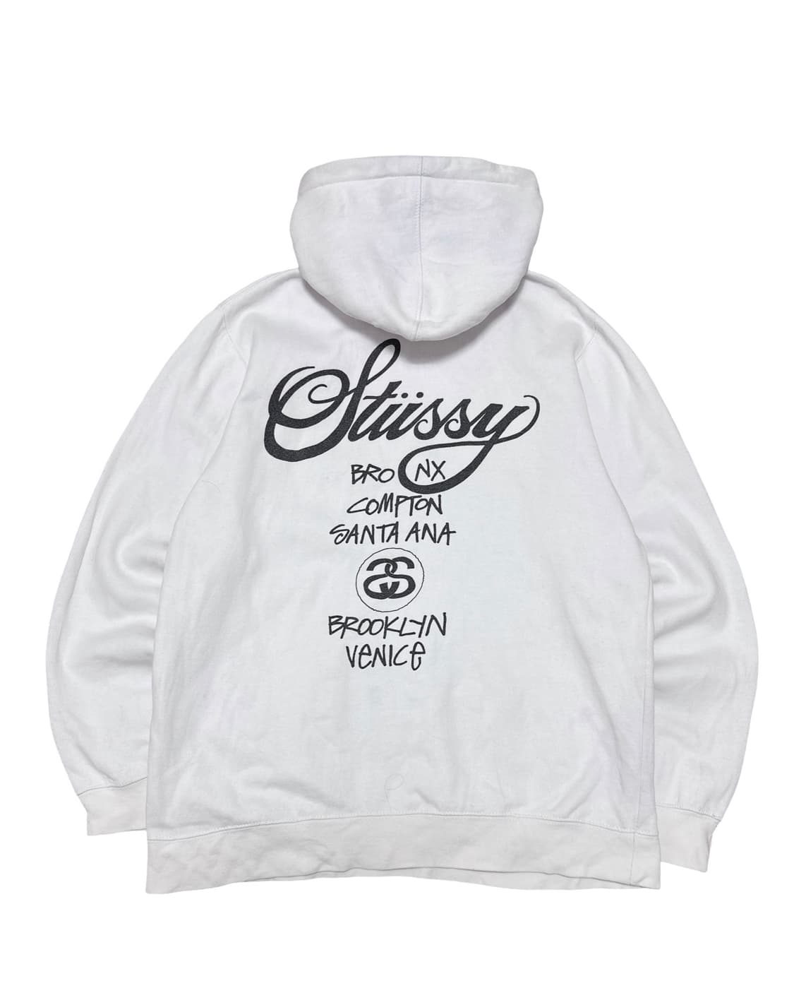 스투시 월드투어 흰색 후드티 상품이미지1
