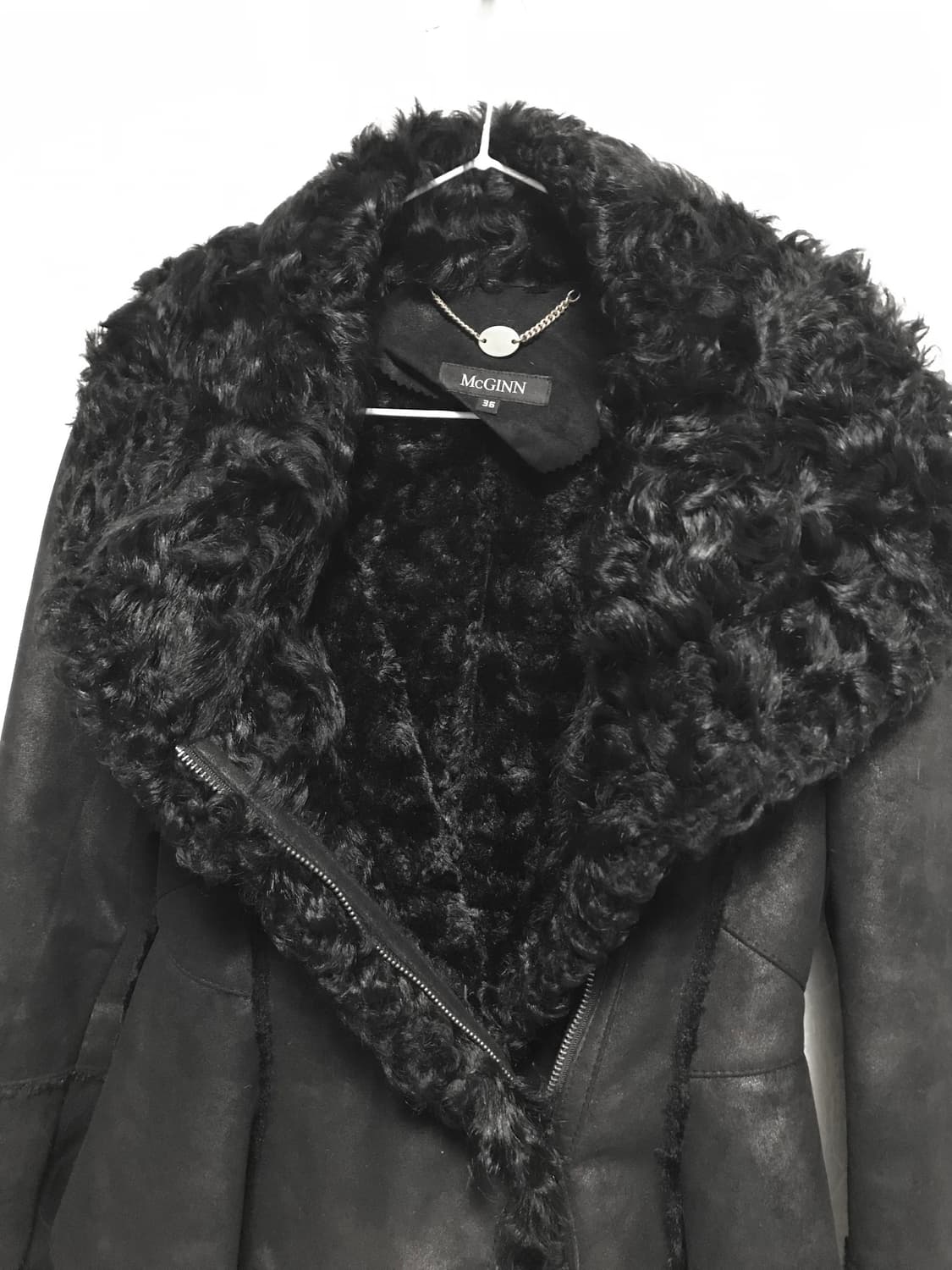 택포•빈티지 사선 지퍼 양털 무스탕 퍼자켓 상품이미지8