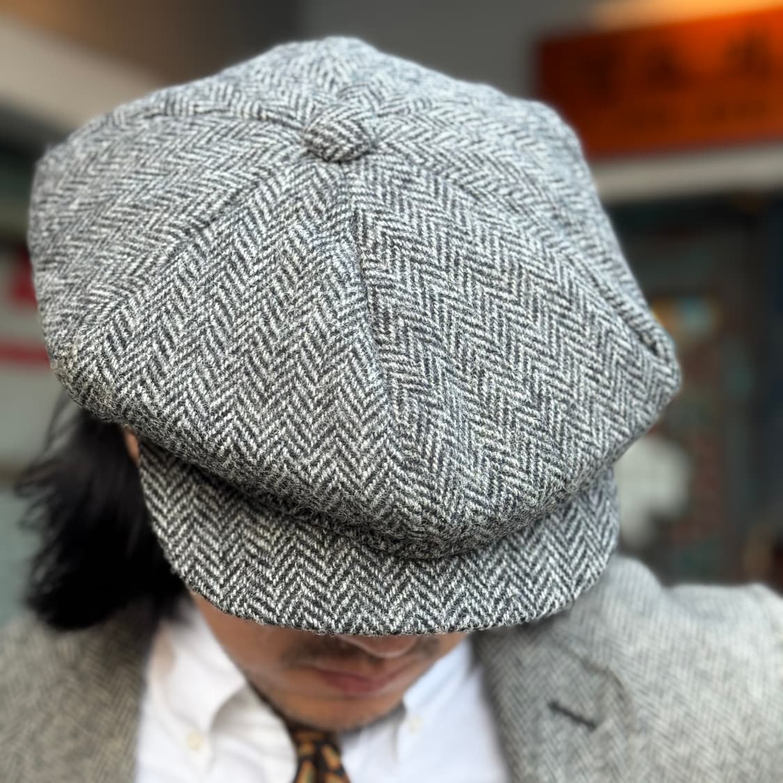 해리스트위드 헤링본 트위드 울 뉴스보이햇 60-62 상품이미지7