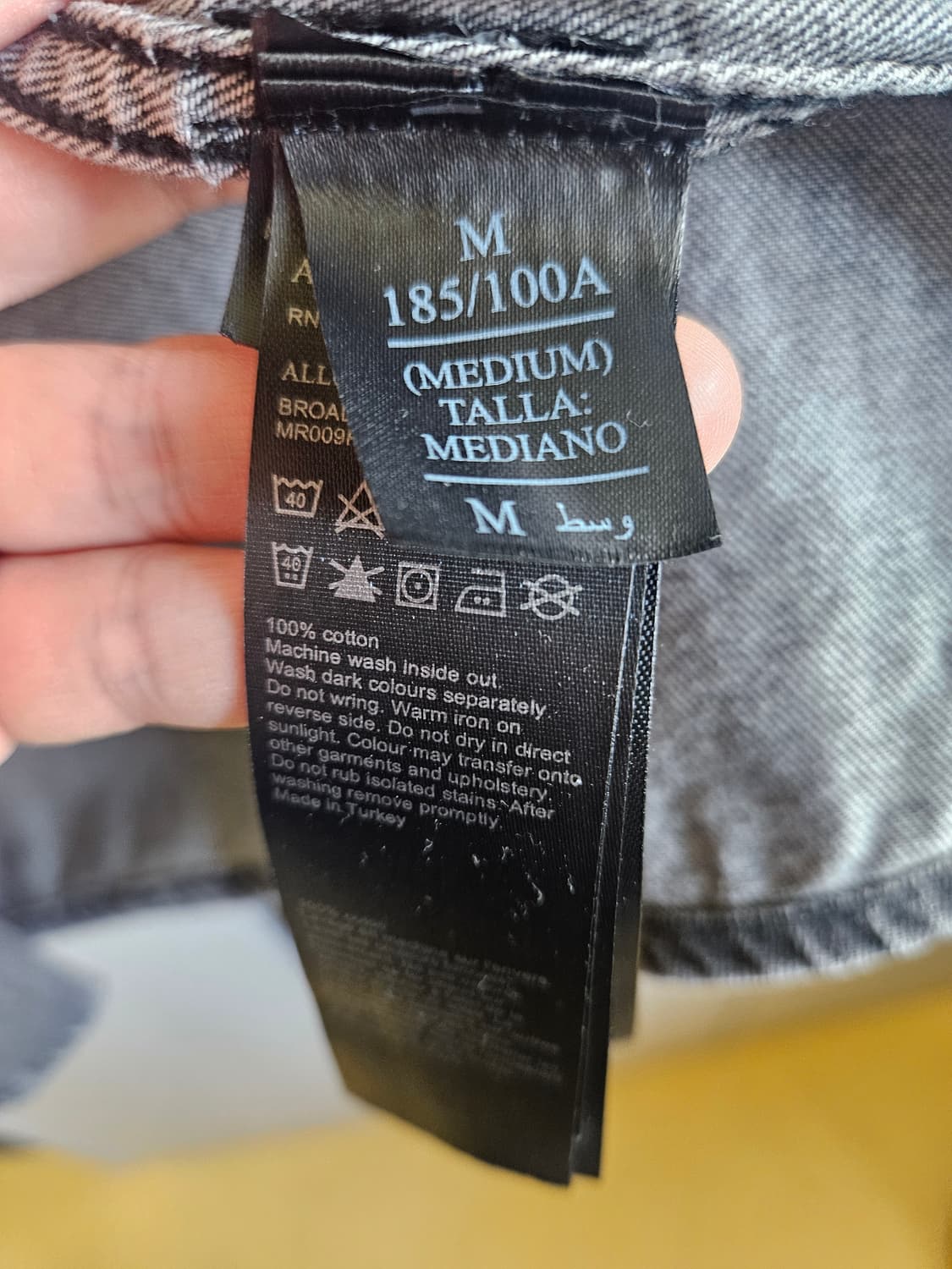 올세인츠 다크그레이 데님셔츠 새상품 100사이즈 상품이미지4