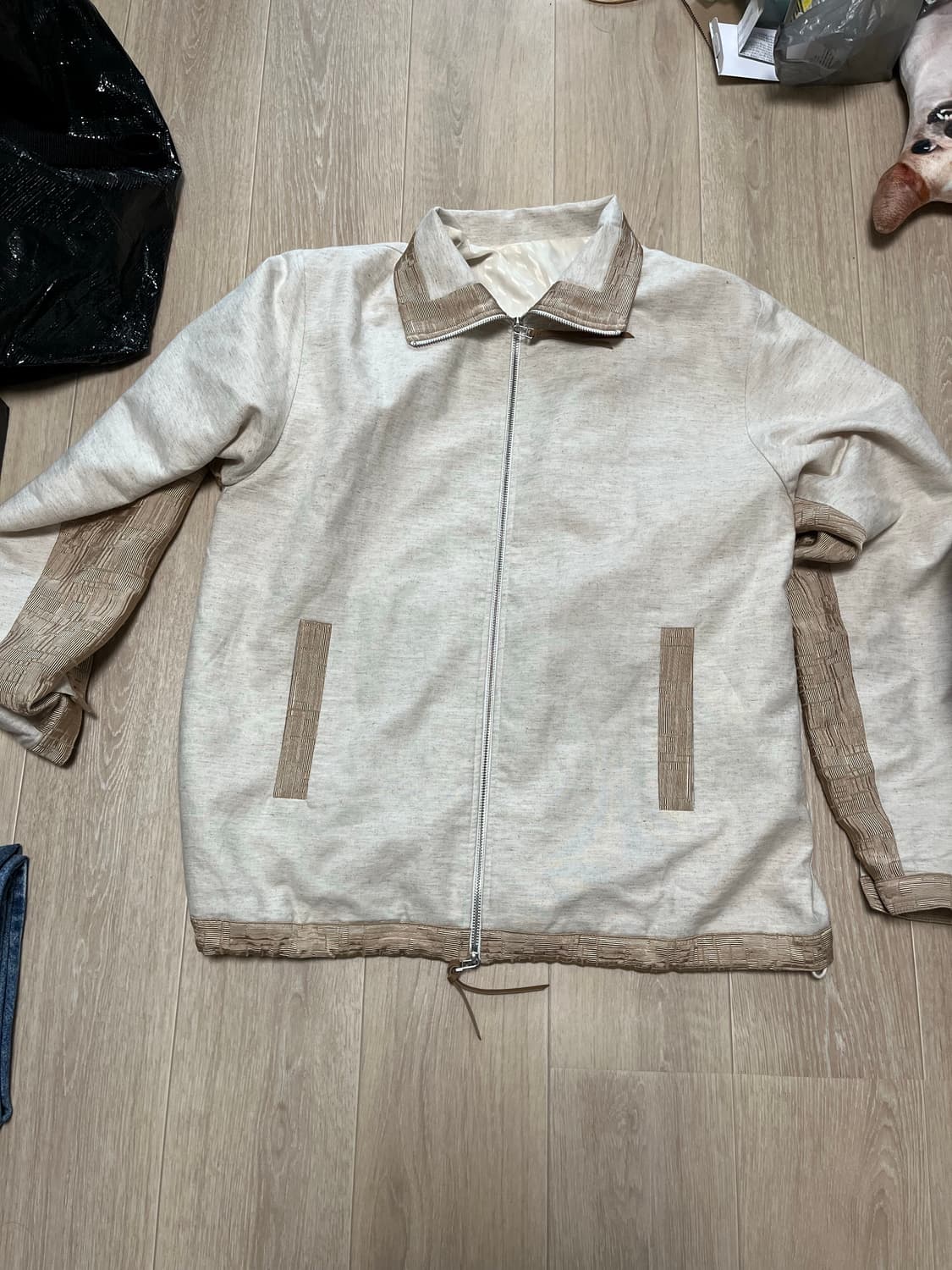 강정석 KANGJUNGSEOK 자켓 아이보리 3사이즈 상품이미지1