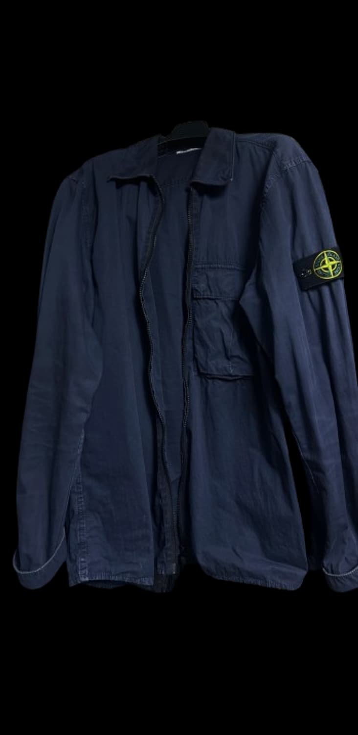 스톤아일랜드 코튼 캔버스 네이비 셔츠 상품이미지1