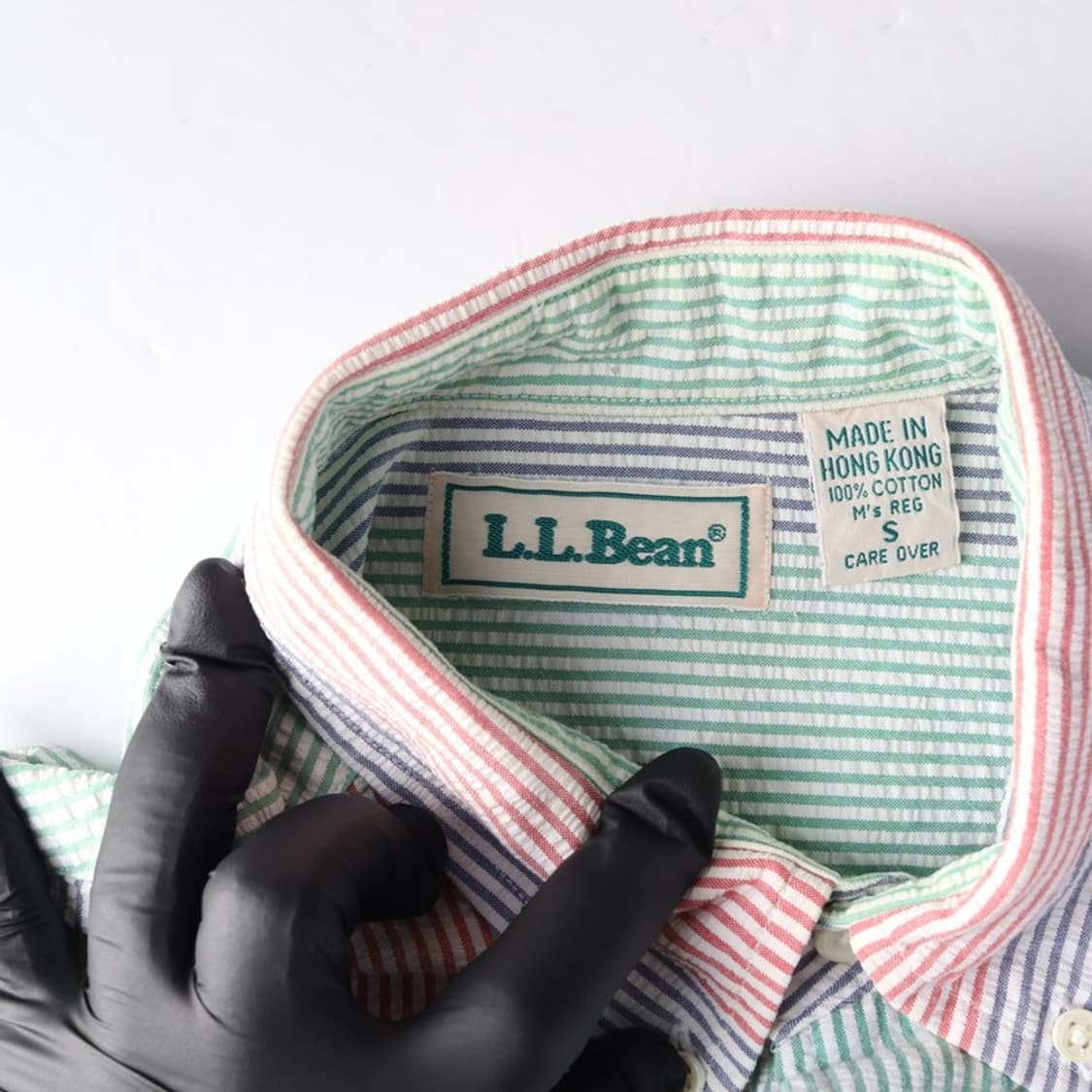 L.L.Bean 파스텔 멀티 스트라이프 반팔 셔츠 S 상품이미지5