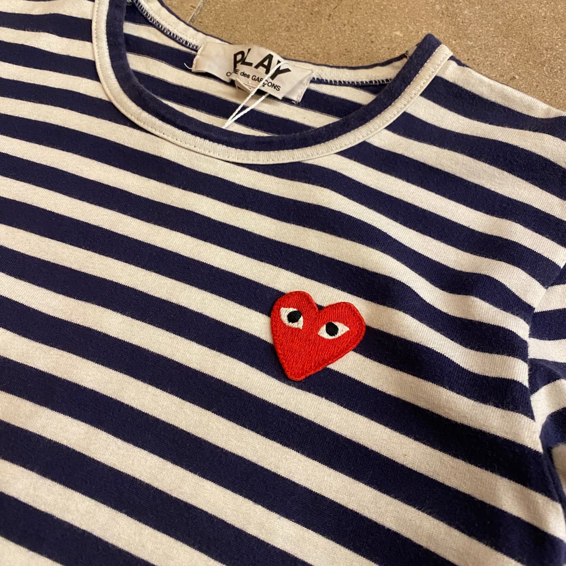 꼼데가르송 플레이 네이비 보더티 상품이미지3