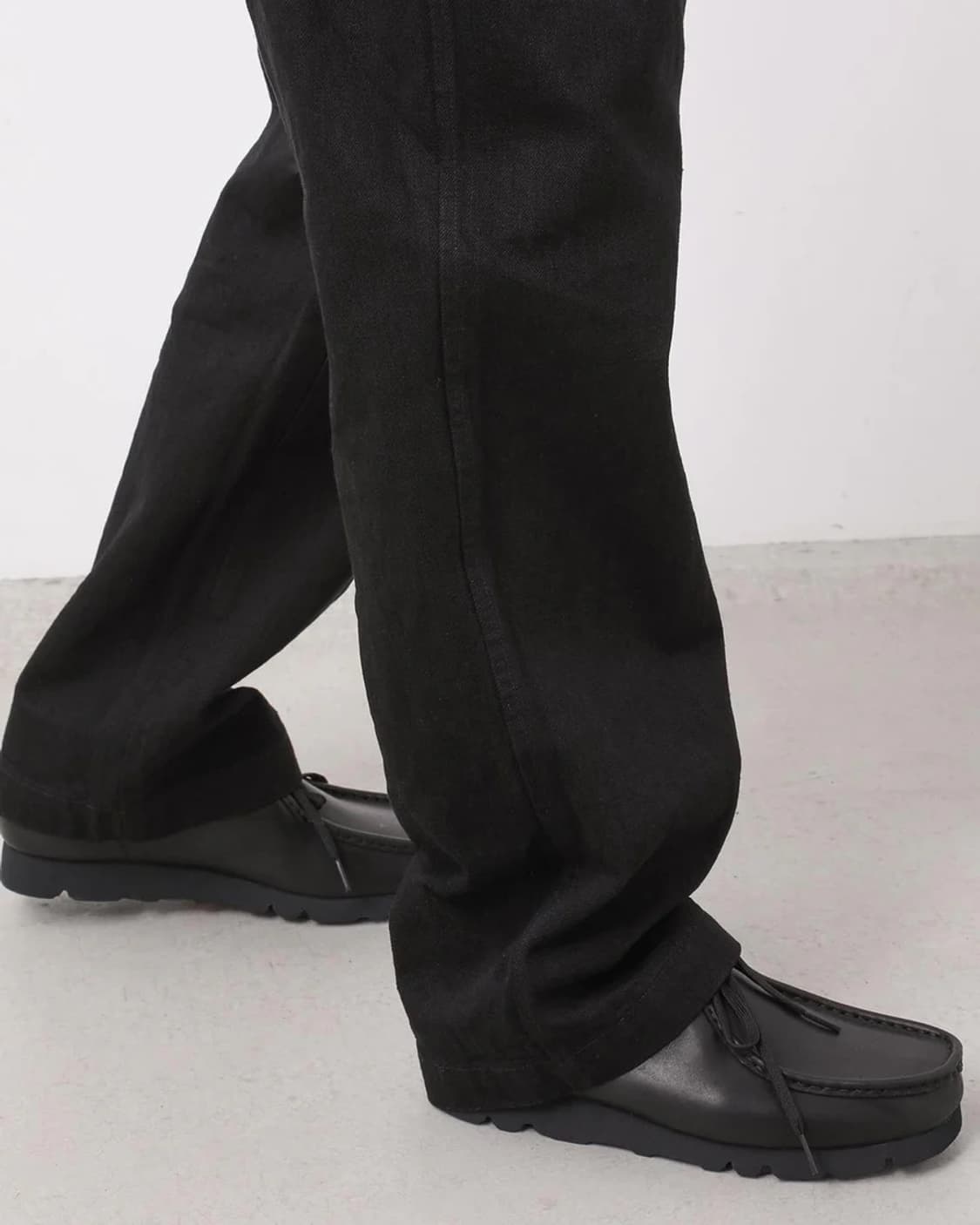 코모리 블랙 데님 오버 팬츠 상품이미지4