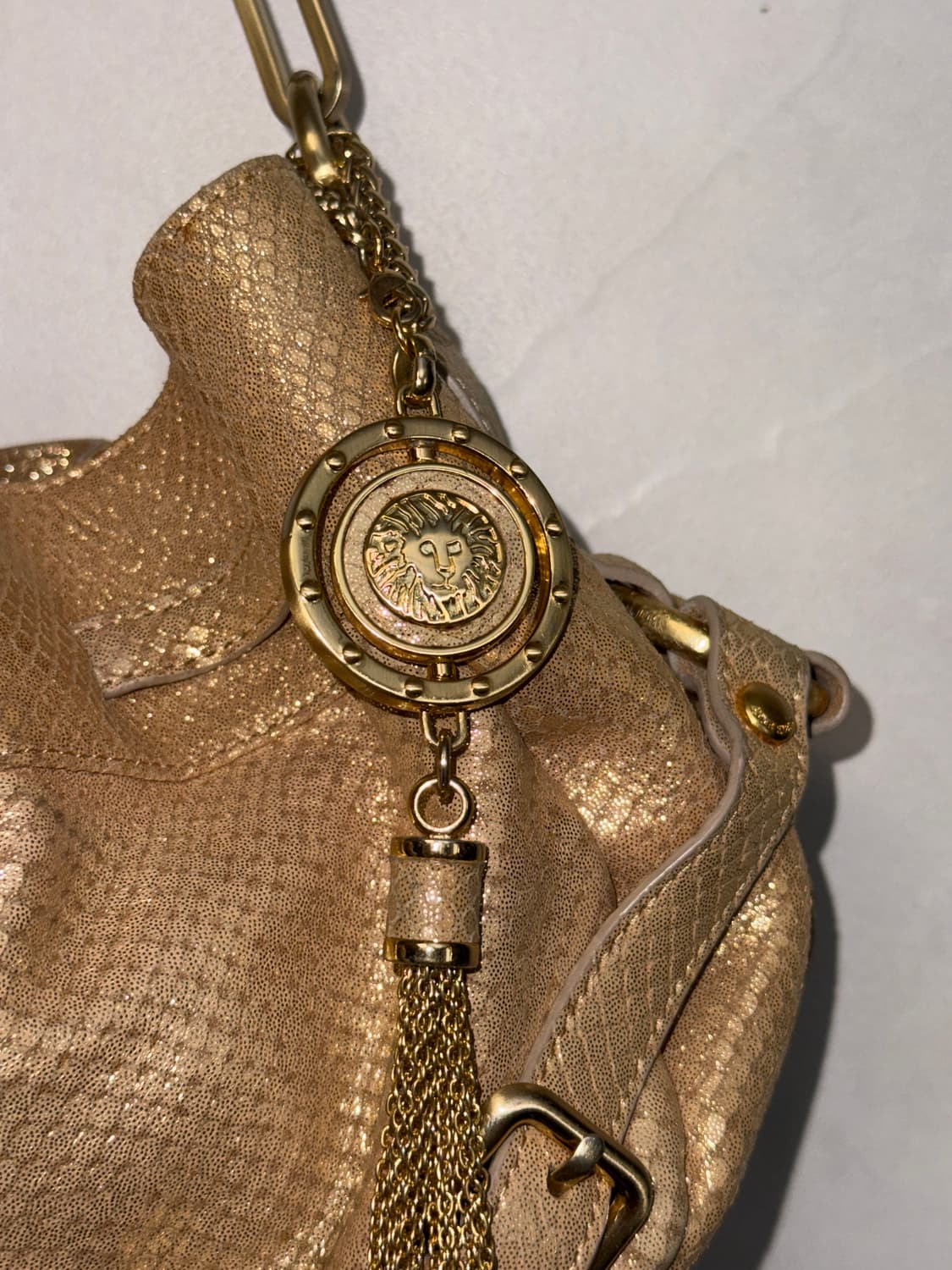 Anne Klein gold python chain 숄더백 상품이미지3