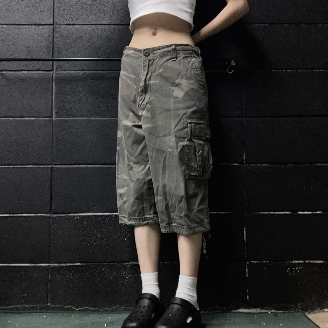 빈티지 카모 버뮤다 카고팬츠 상품이미지1