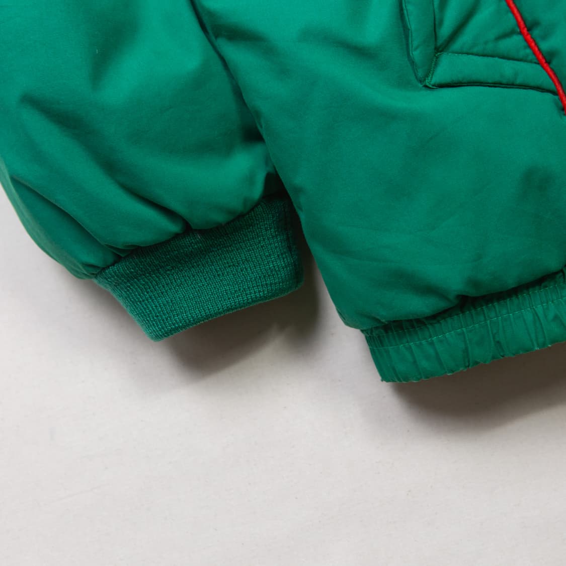 90s 라코스테 오렌지 라인 푸퍼 자켓 그린 상품이미지5