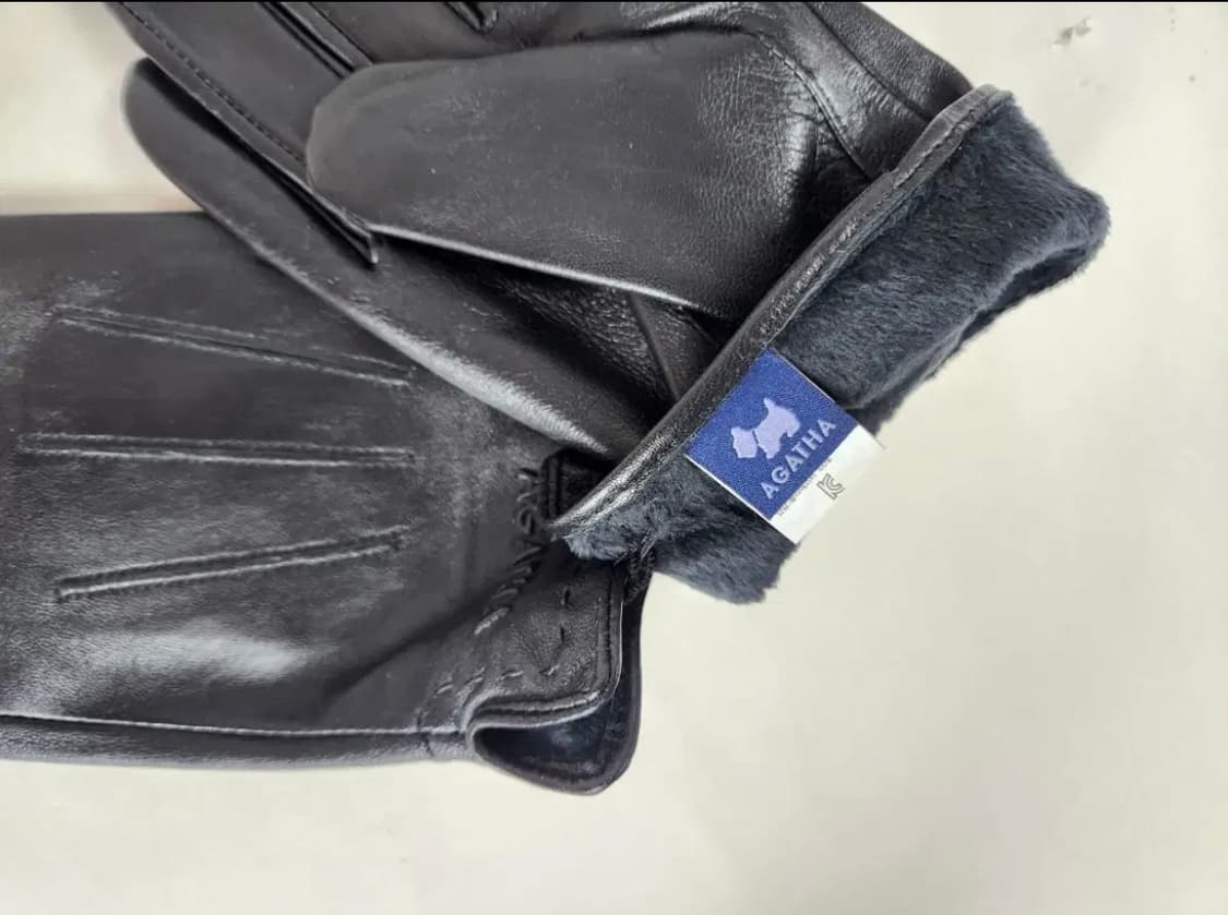 아가타 블랙 남성 가죽장갑 상품이미지3