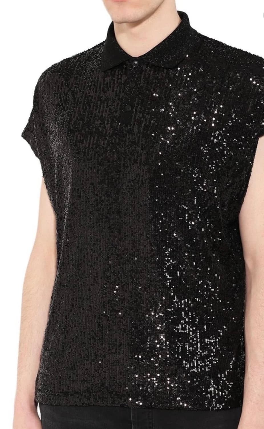 Saint Laurent mens Sequins S/S Polo Shir 상품이미지7