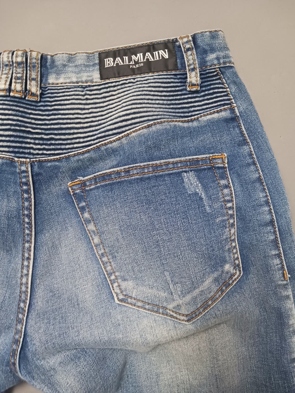 [30] 발망 중청 워싱 바이커진 청바지 상품이미지9