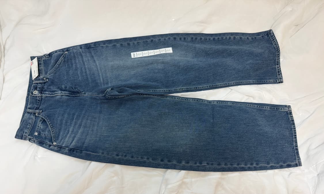 [새 상품] 유니클로 배기커브진 중청 24 상품이미지3