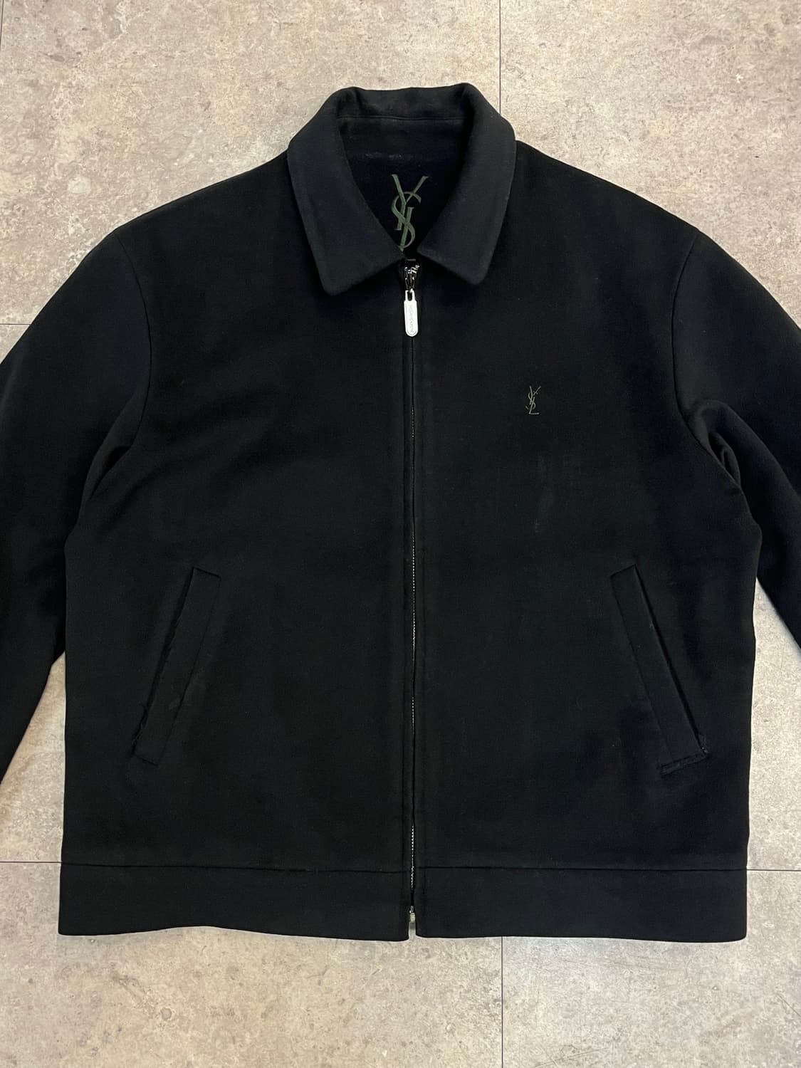 입생로랑 울 블루종 자켓 블랙 100 #csz2453 상품이미지4