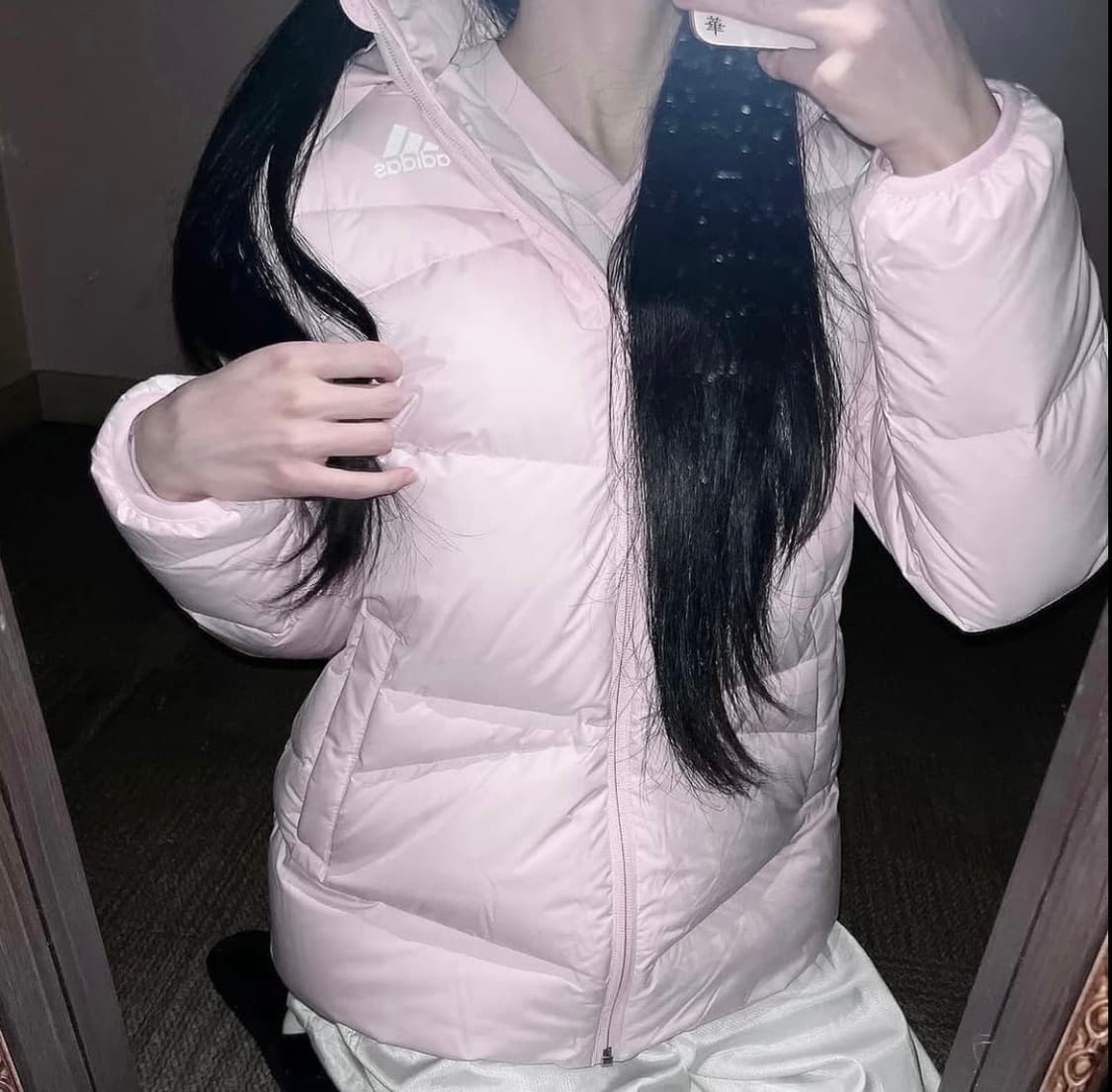 아디다스 대대장 연핑크 화이트 패딩 히메갸루 리즈리사 스포티 상품이미지2