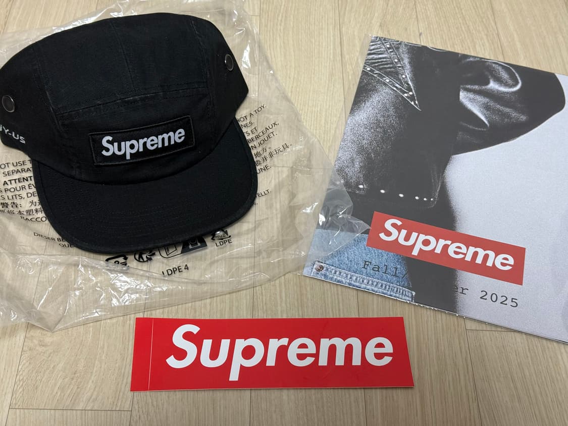 슈프림 밀리터리 캠프캡 블랙 - 25FW 상품이미지1