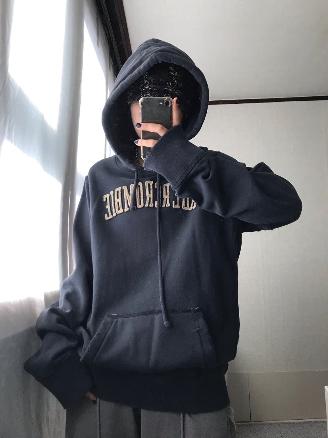 아베크롬비 네이비 오버핏 후드티 상품이미지3