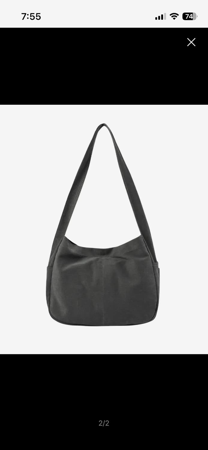 미세키서울 코튼 빅 크로스백 차콜 상품이미지2