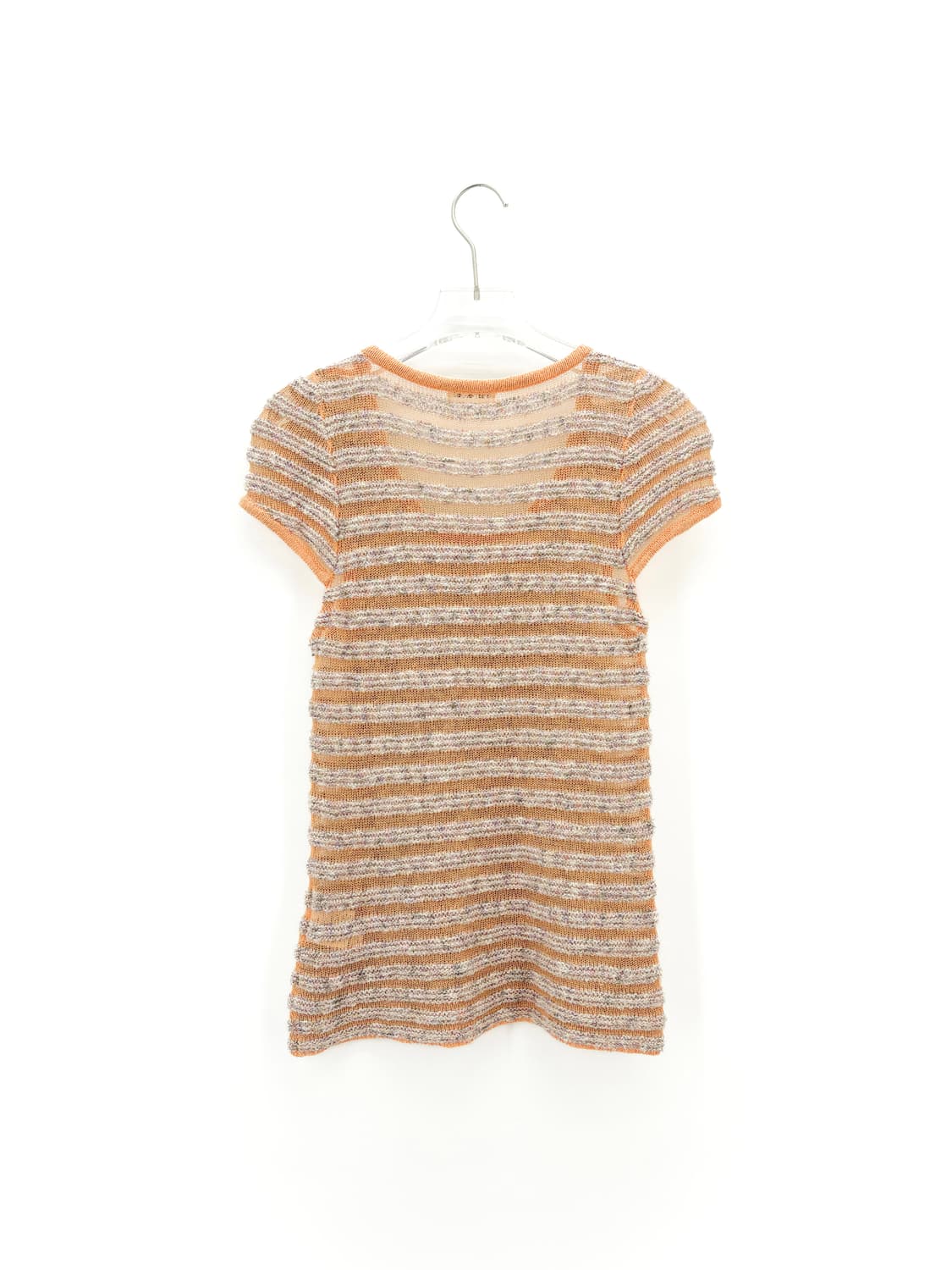 빈티지 오렌지 비즈 스트라이프 반팔 니트 상품이미지6