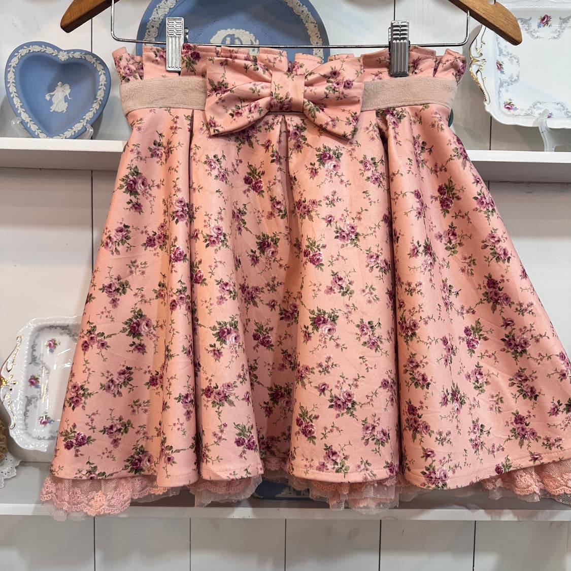 리즈리사 플라워 리본 하이웨스트 스커트 상품이미지2