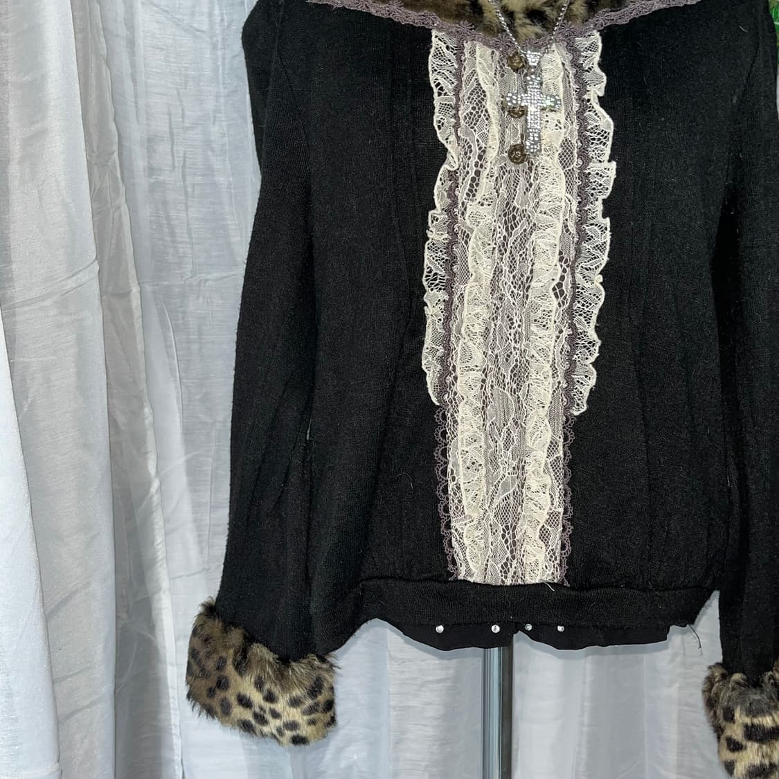 엑시즈팜 호피 갸루 니트 상품이미지3