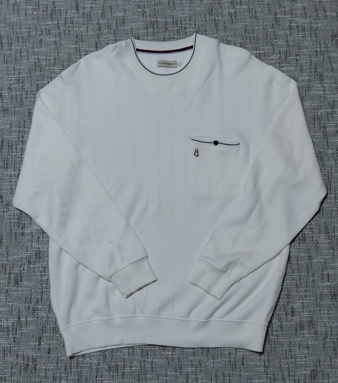 (무료배송) Hush Puppies 흰색 맨투맨 티셔츠 LL 상품이미지1