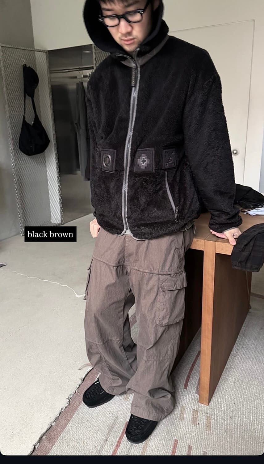 4) 폴리테루 셰르파 플리스 블랙 브라운 상품이미지3