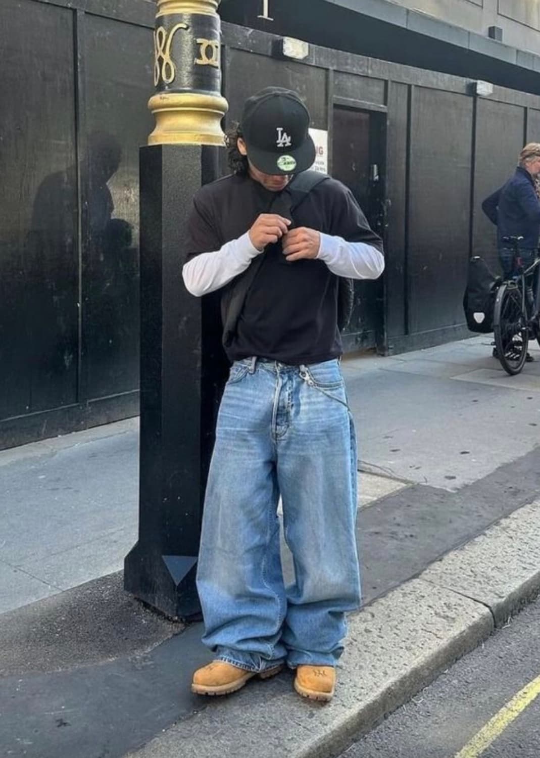 astro baggy jeans- 배기 데님 light blue wash 상품이미지3