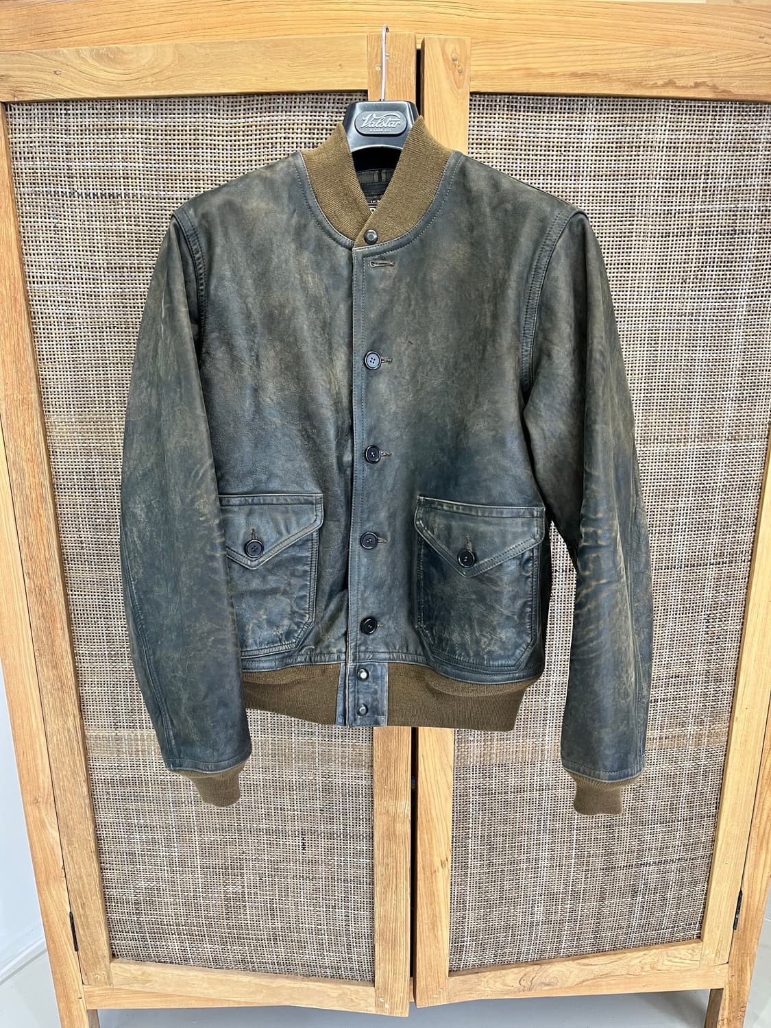 RRL 더블알엘 인디고 레더 보머 자켓 상품이미지3