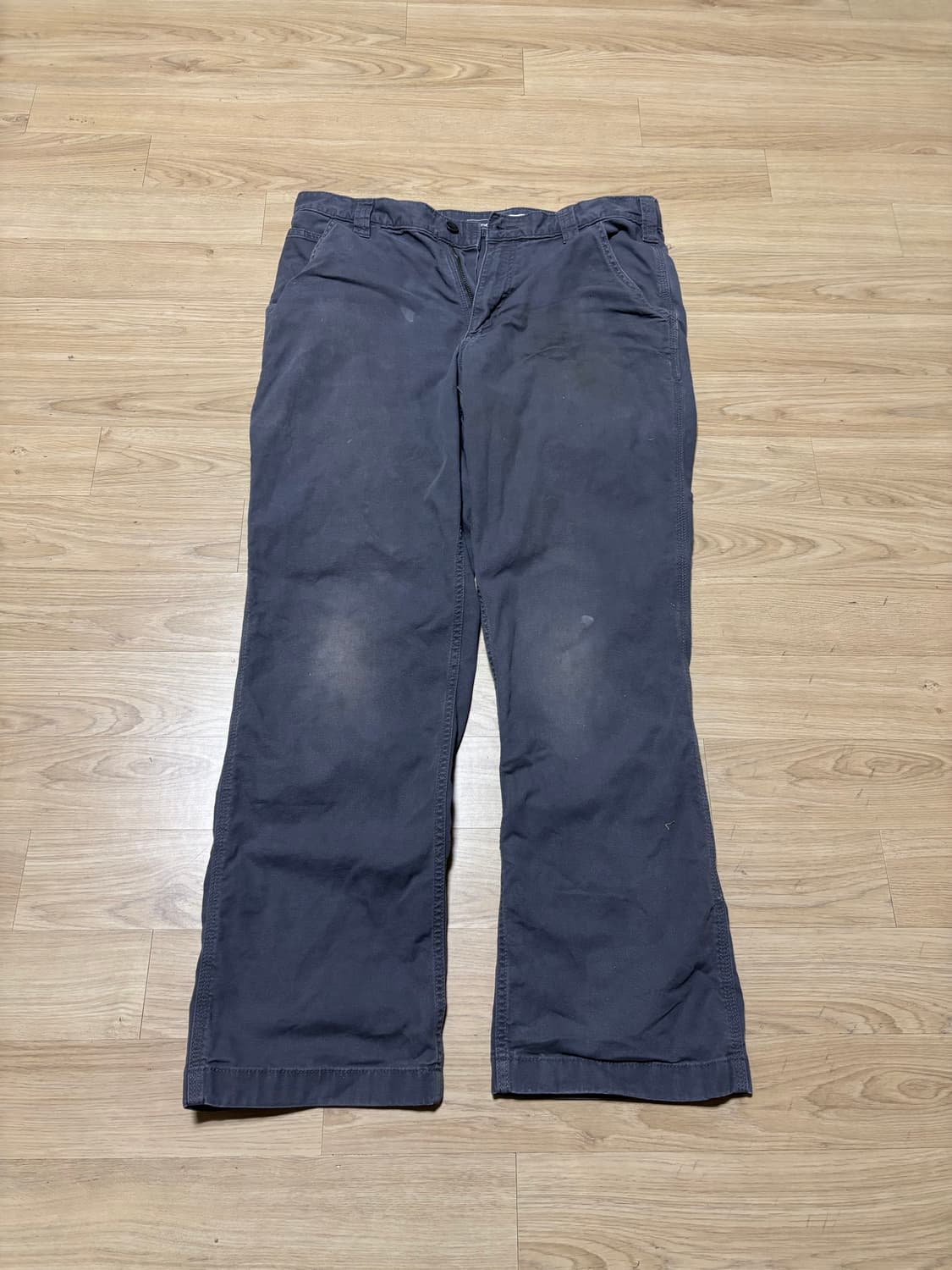 칼하트 러기드 플렉스 릴렉스핏 캔버스 워크 팬츠 34x32 다크 그레이 상품이미지1