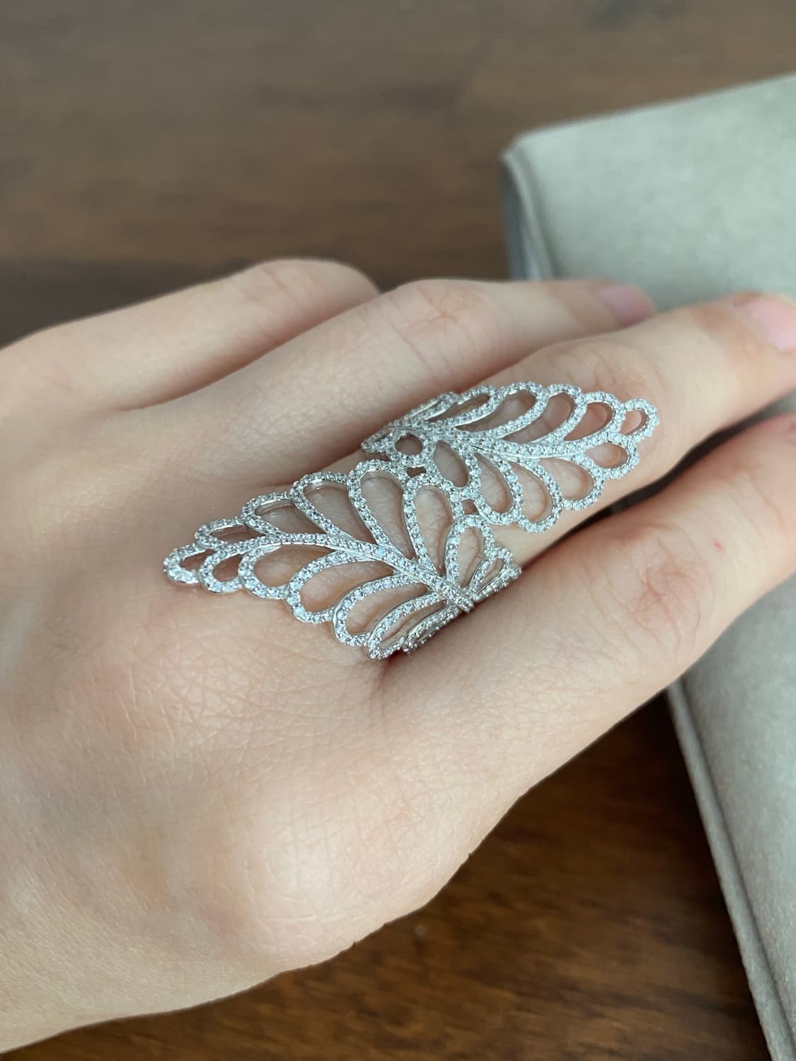 나뭇잎 모티브 실버 반지(925) 상품이미지4
