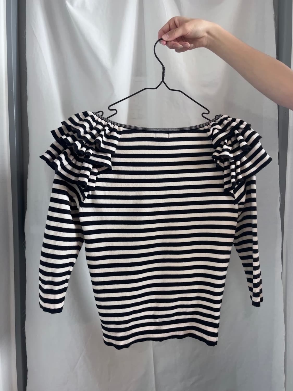 Stripe ruffle cardigan  상품이미지2