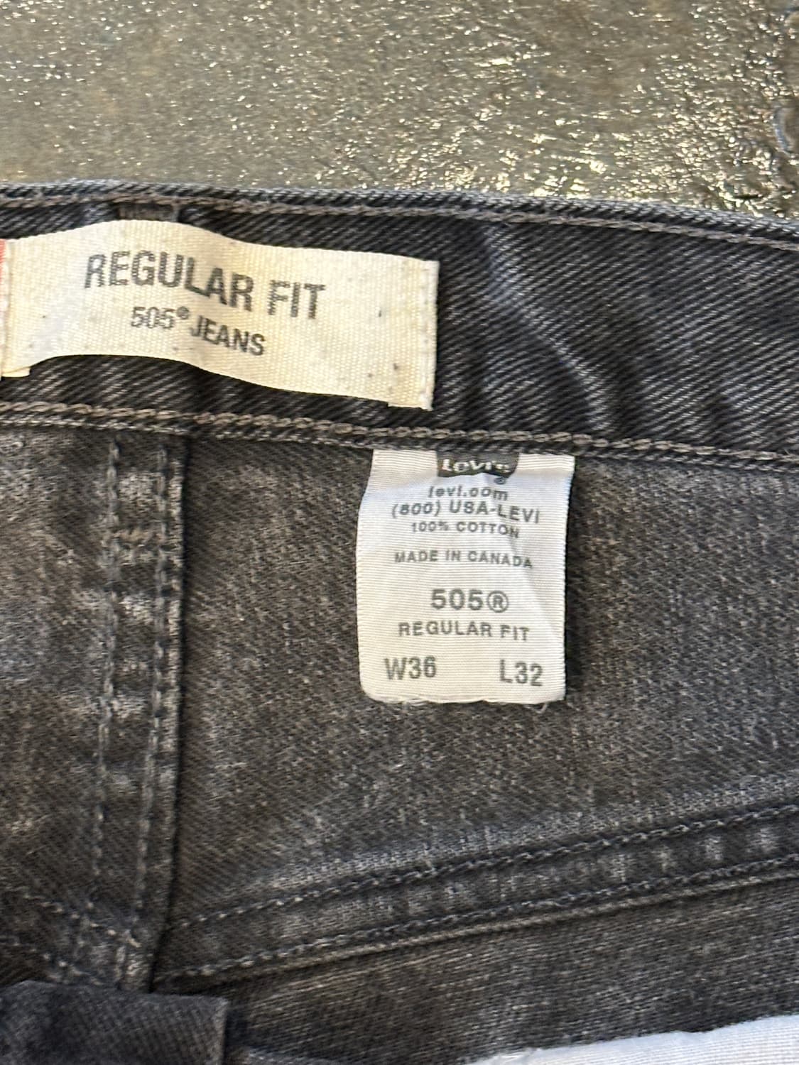 00s Levis 리바이스 505 블랙진 W36 L32 상품이미지4