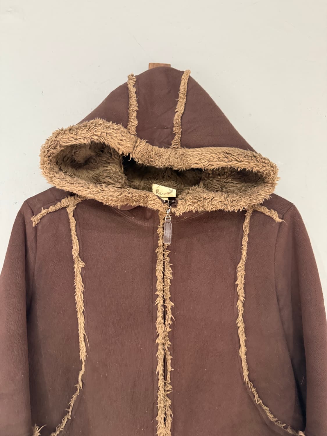 kawaii fur line detail fleece hood jk 상품이미지5