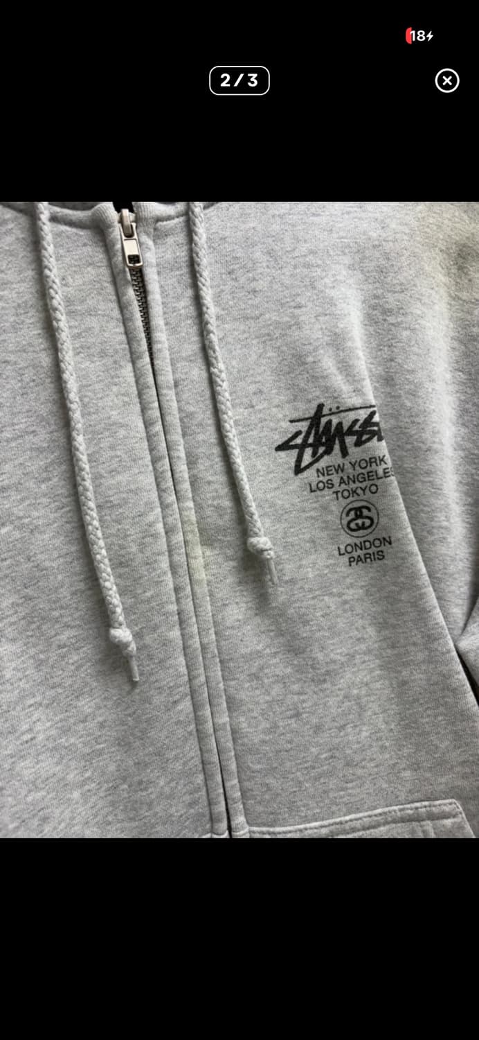 스투시 월드투어 후드집업 S 상품이미지2