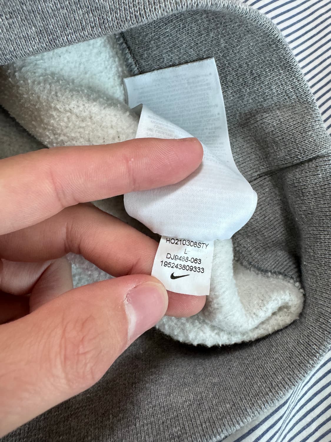 (SS급) 나이키 x 스투시 NRG RA 풀오버 후드 다크 그레이 헤더 상품이미지10