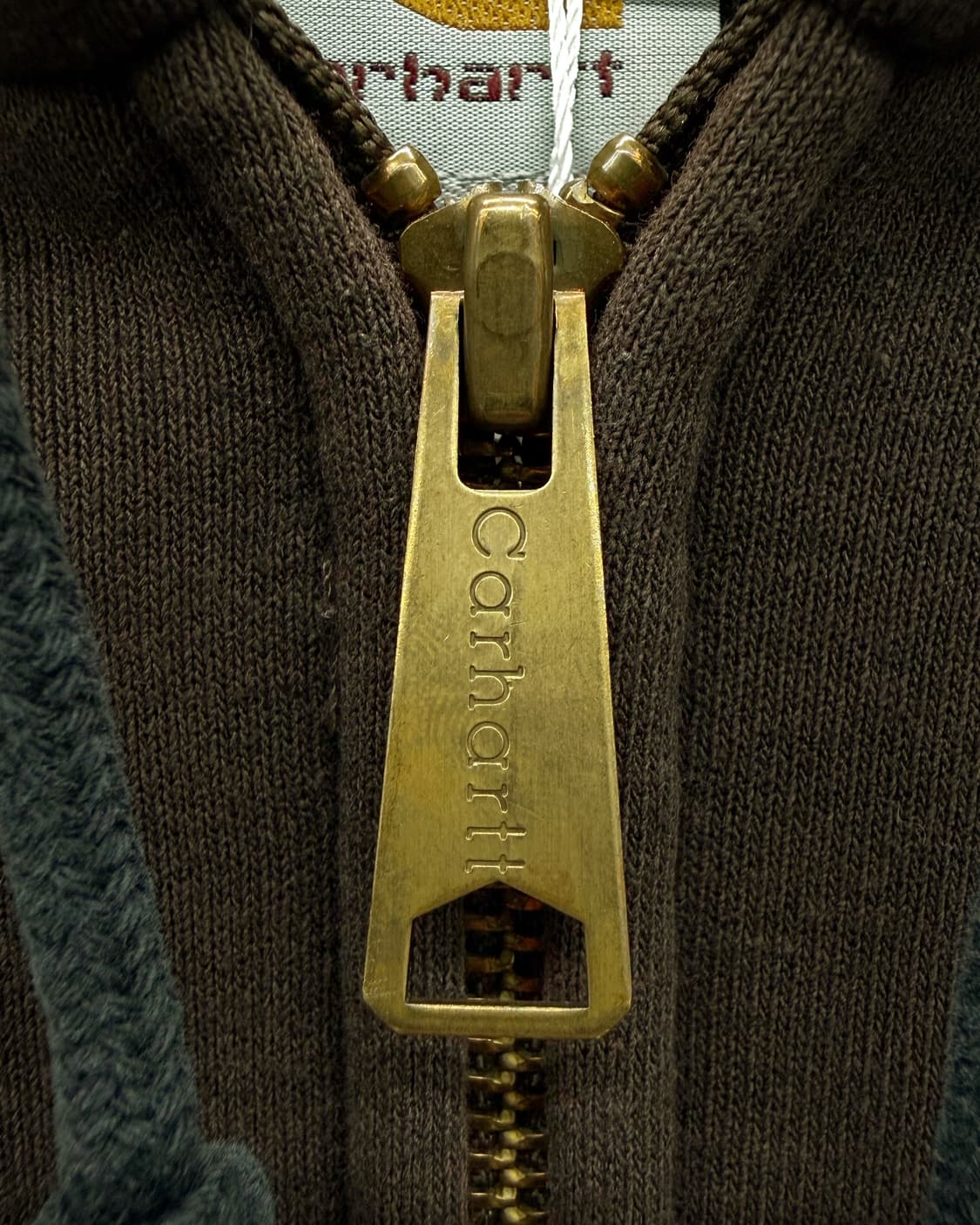 칼하트 00s 레인 디펜더 써멀 스뤳 후드집업 브라운 상품이미지5