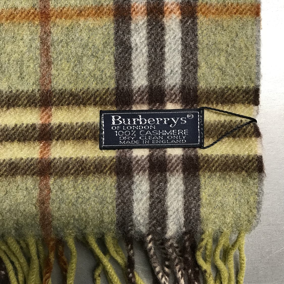 버버리 정품 캐시미어 머플러 그린 상품이미지4