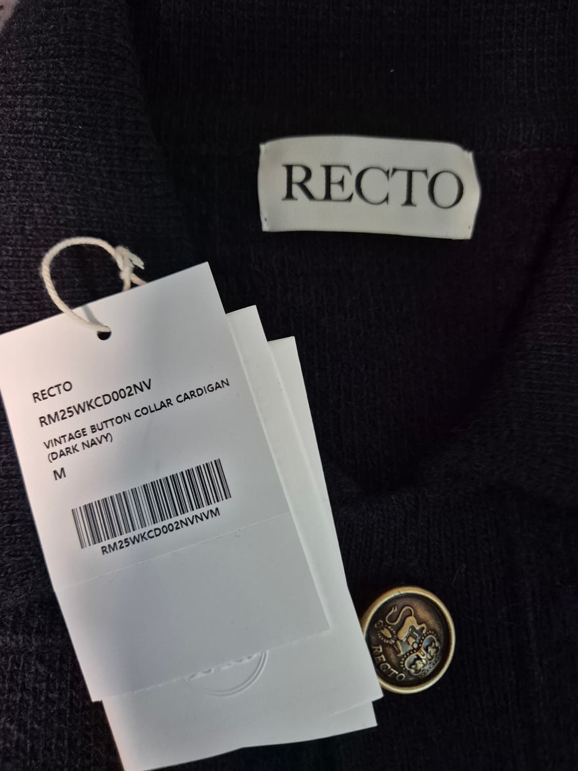 렉토 빈티지 버튼 카라 가디건 M 상품이미지2