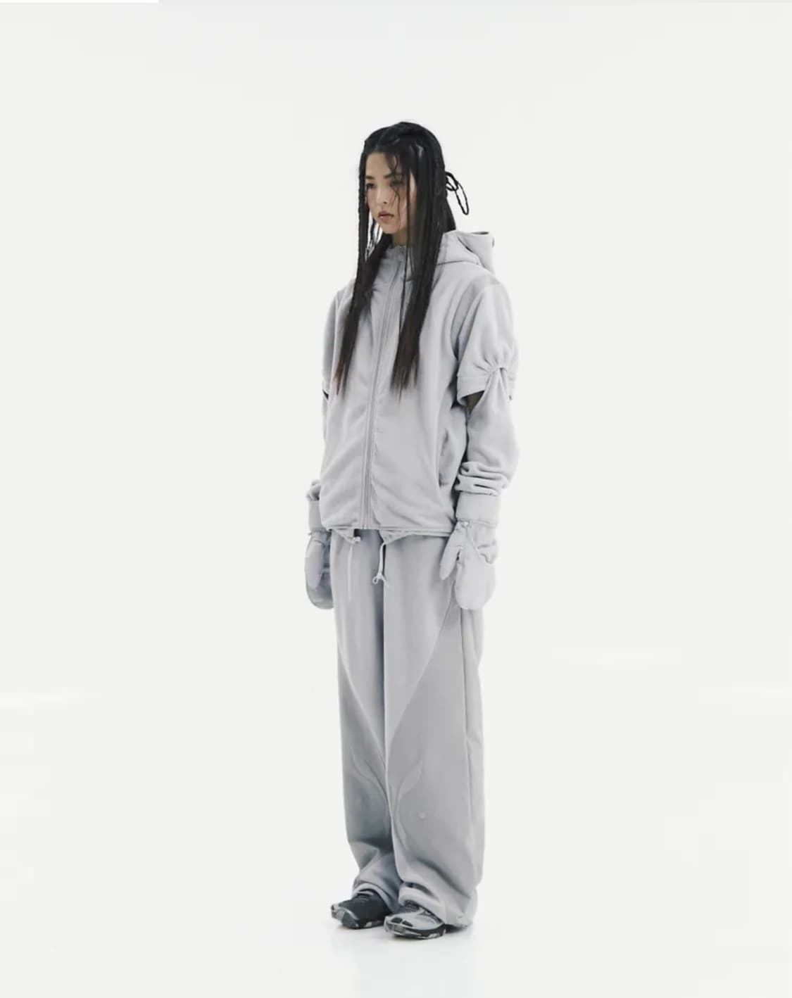 OJOS 오호스 엠보플리스팬츠 그레이 상품이미지6