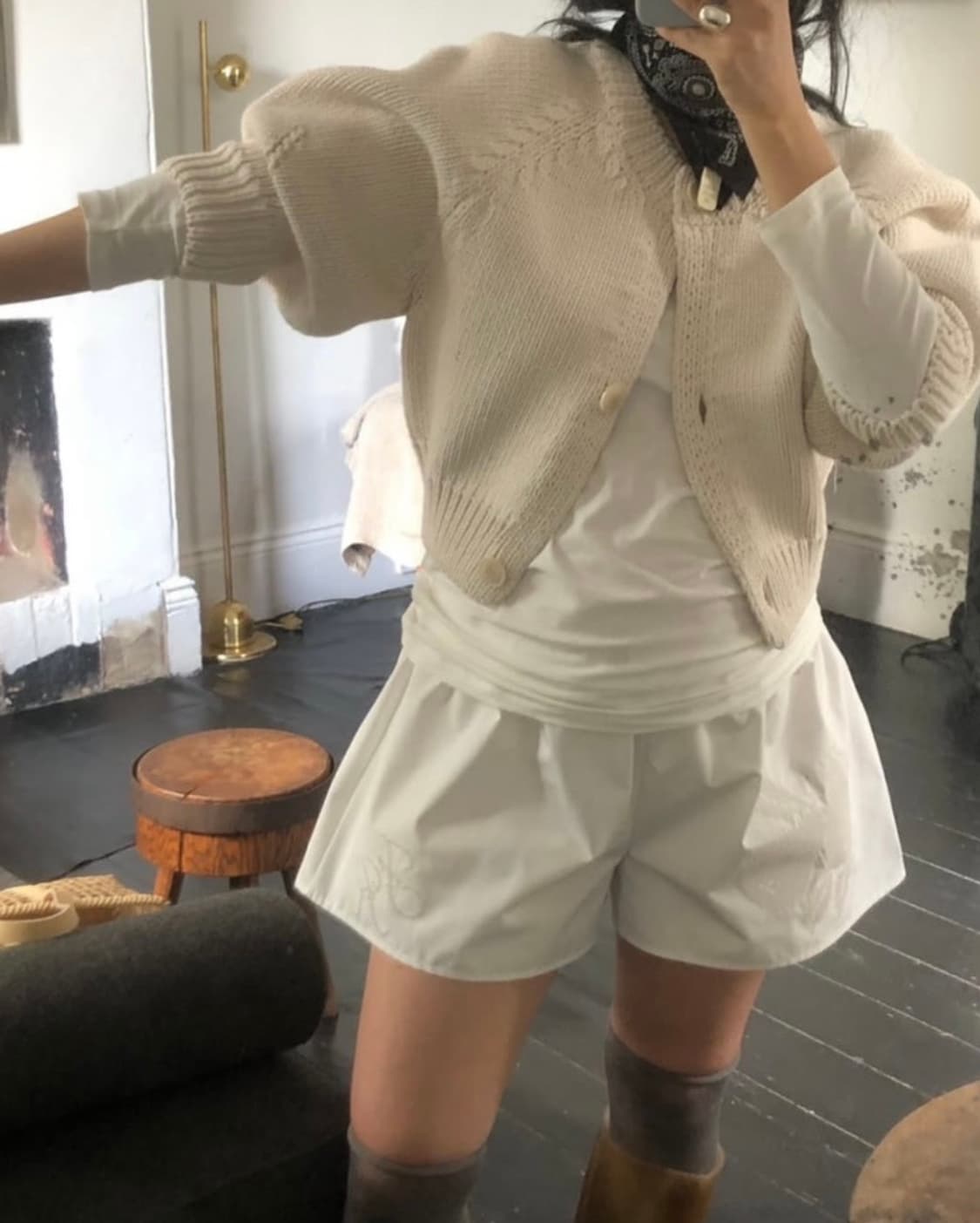 파르벵 코튼 크롭 가디건  상품이미지2