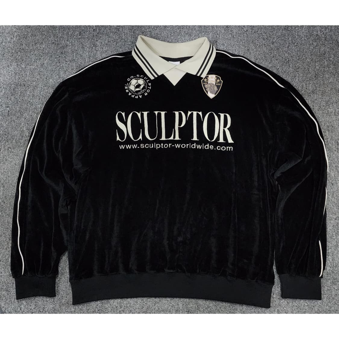 스컬프터 벨루어 벨벳 스펠로고 사커 져지 L 상품이미지1