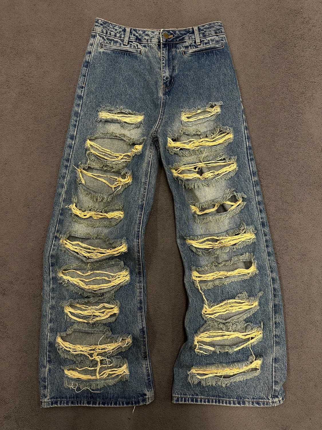 24ans 디스트로이드 찢청 와이드 팬츠 처분  상품이미지2