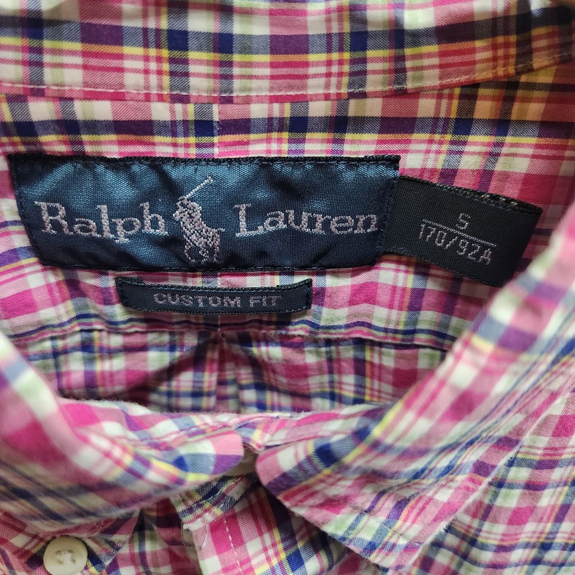 폴로랄프로렌 로고 투 빅포켓 체크 리폼 크롭셔츠 M 상품이미지5