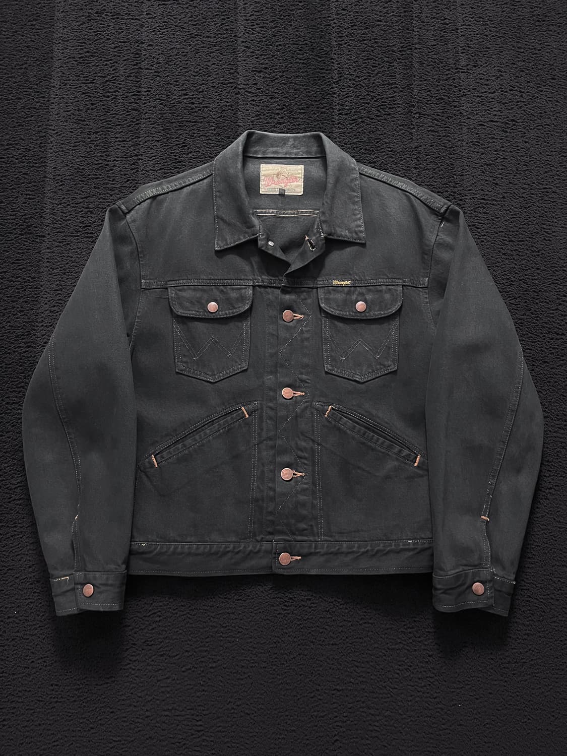 빈티지 랭글러 124MJ 데님 자켓 블랙 상품이미지1