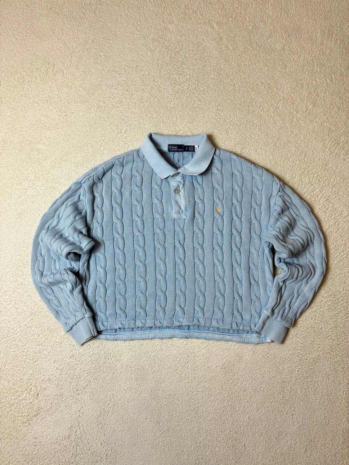 폴로 랄프로렌 케이블 코튼 크롭 니트 PN6683    상품이미지1