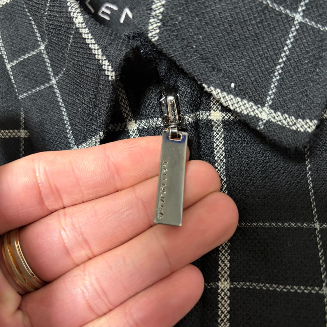 발렌시아가 90s 체크 패턴 블루종 자켓 상품이미지4