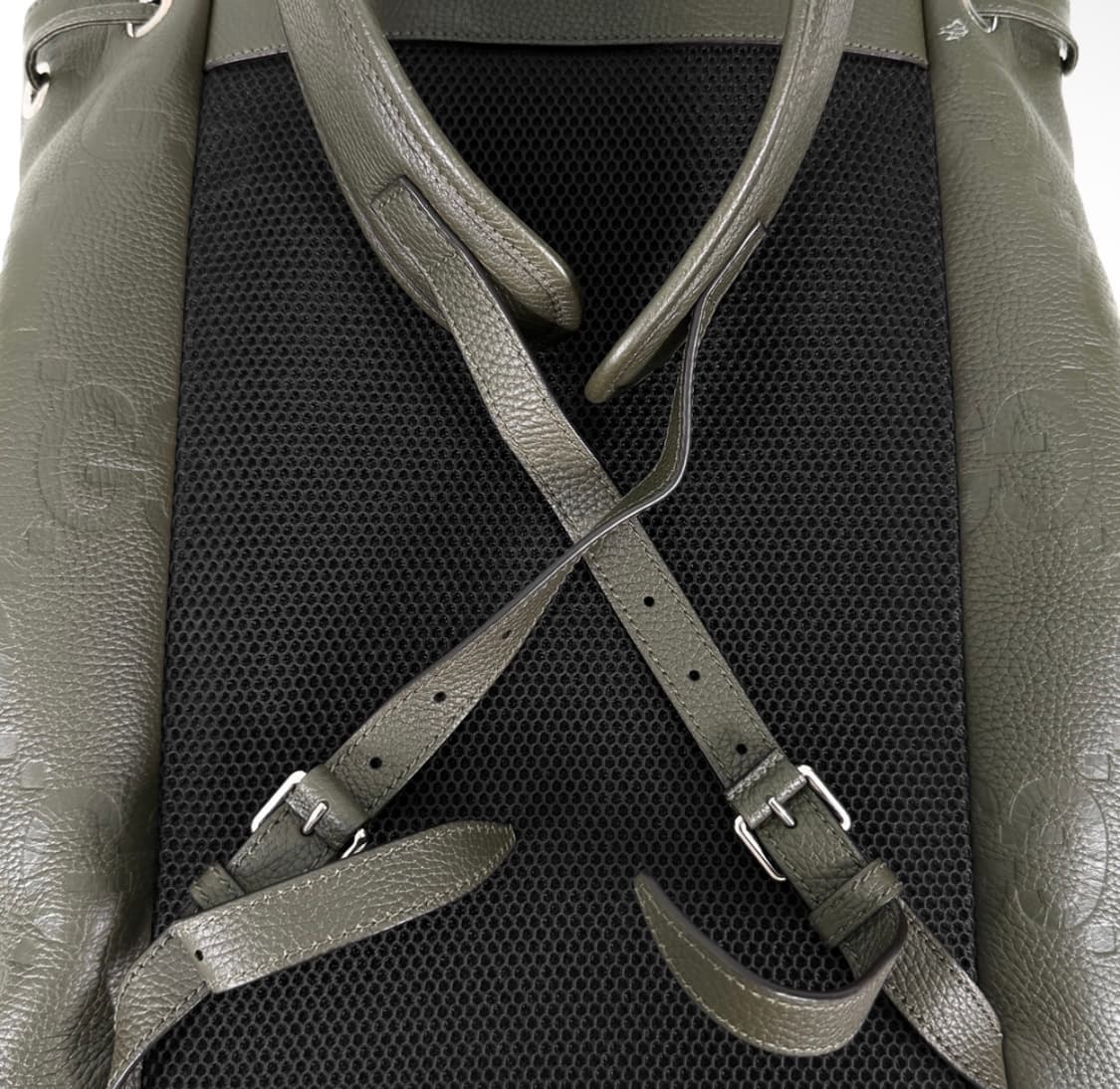 구찌 남성 점보 GG 로고 레더 백팩 라지 다크 그린 625770 상품이미지8